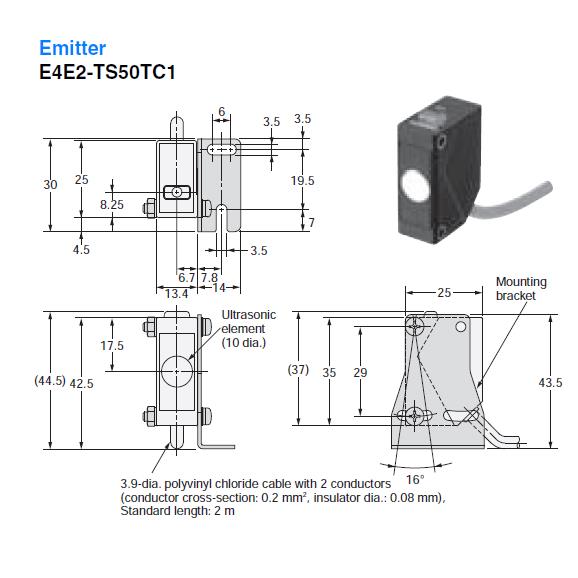 Cảm biến siêu âm Omron  E4E2-TS50C1
