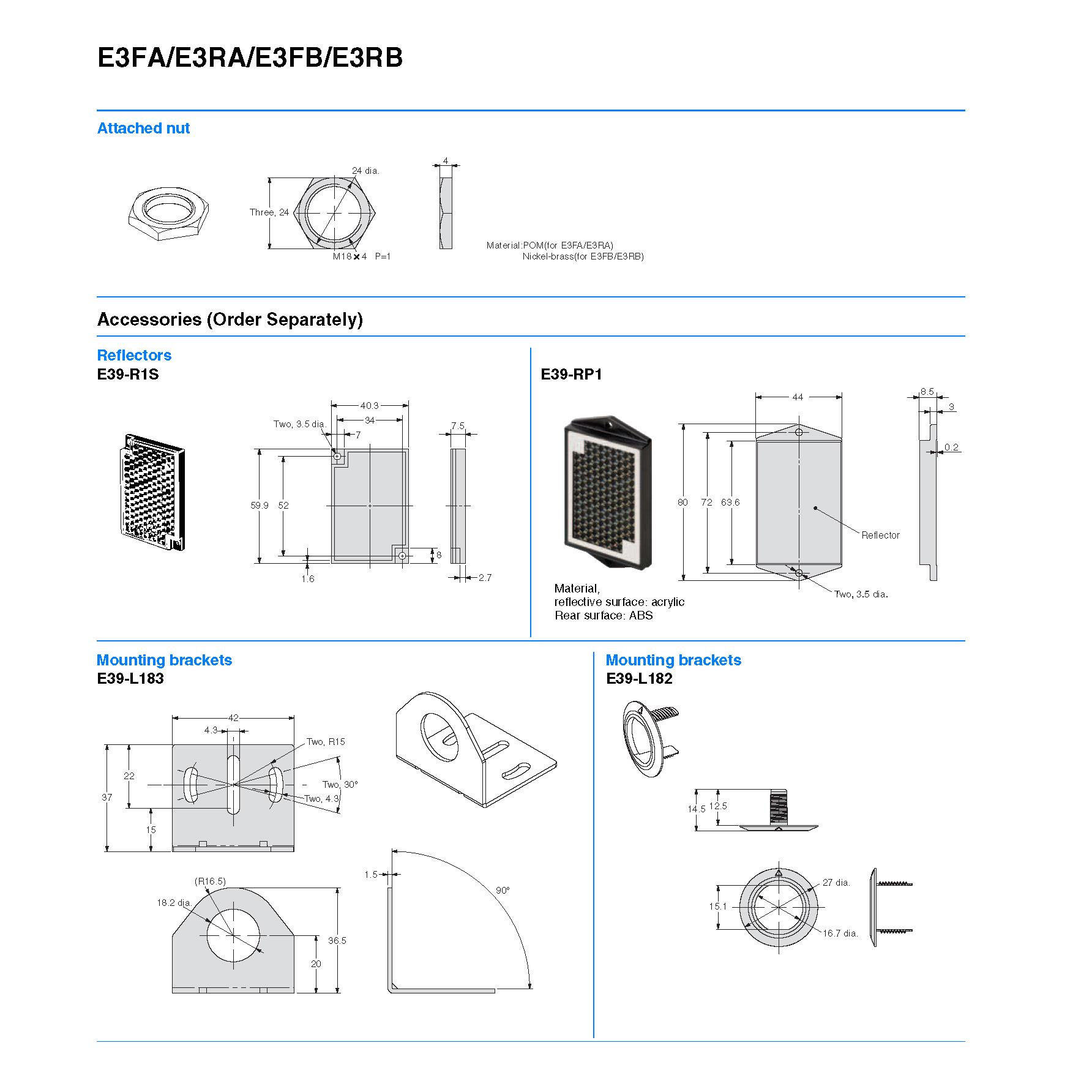 Cảm biến quang Omron E3FA-RN11 2M