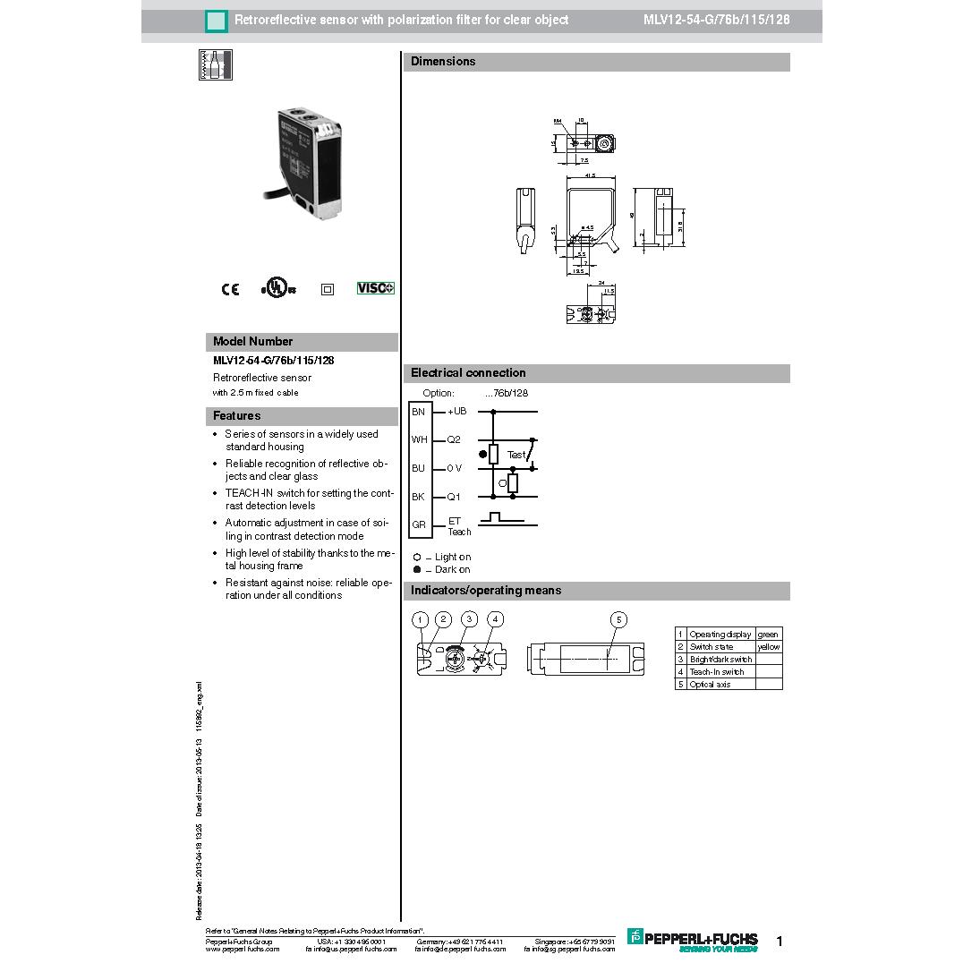 Cảm biến MLV12-54-G/76b/115/128