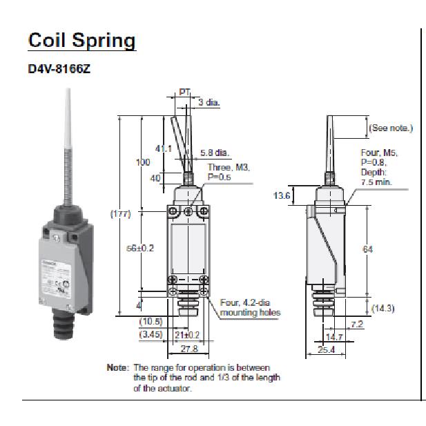 Công tắc hành trình Omron D4V-8166Z