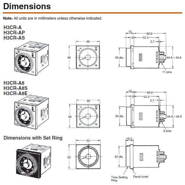 Bộ định thời gian Omron H3CR-A