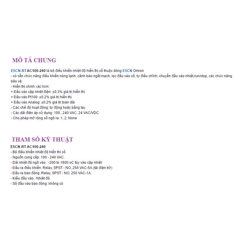 Đồng hồ nhiệt độ Omron E5CN-Q2MTD-500