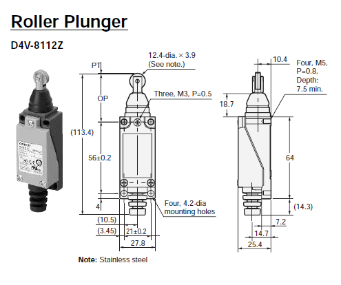 Công tắc hành trình Omron D4V-8112Z