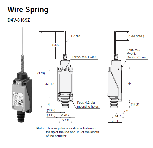 Công tắc hành trình Omron D4V-8169Z
