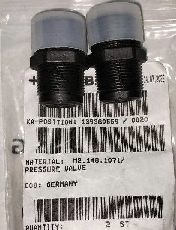 Pressure Valve M2.148.1071