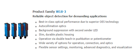 Cảm biến quang SICK WL18-3P630