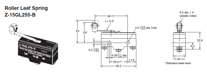 Công tắc hành trình Omron Z-15GL255