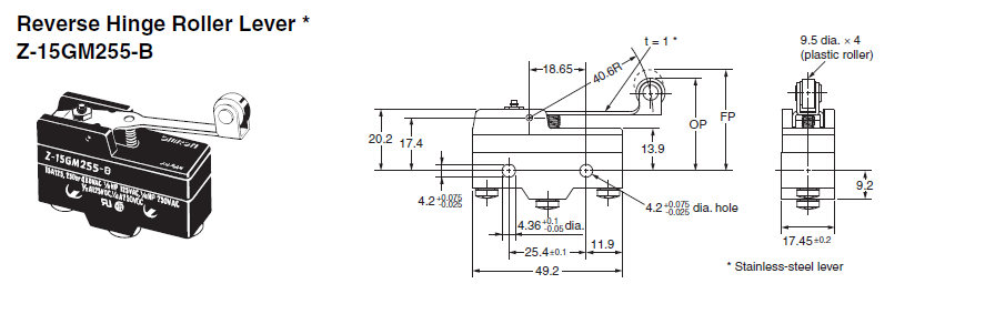 Công tắc Omron Z-15GM255-B