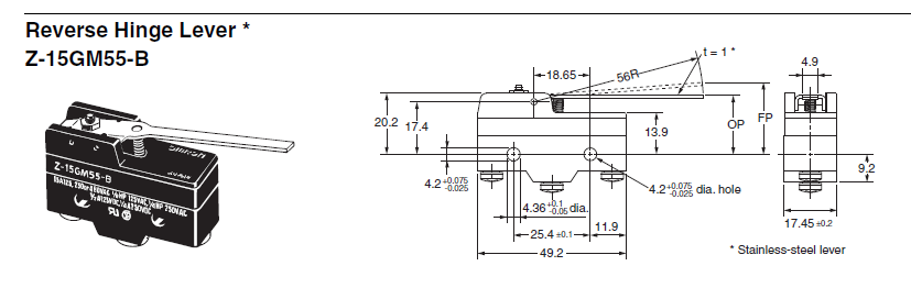 Công tắc Omron Z-15GM55-B