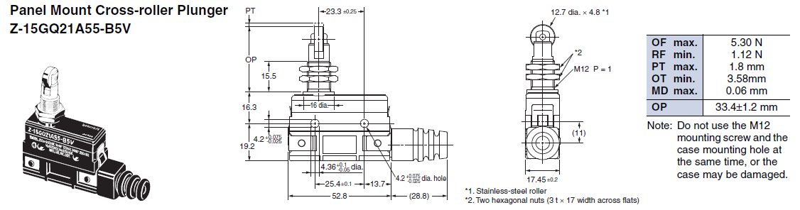 Công tắc Omron Z-15GQ21A55-B5V