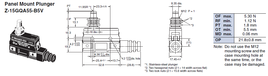 Công tắc Omron Z-15GQA55-B5V