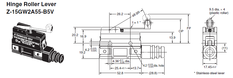 Công tắc Omron Z-15GW22A55-B5V