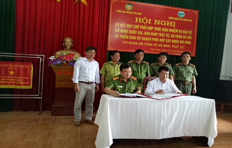 TRIỂN KHAI QUY CHẾ PHỐI HỢP ĐẢM BẢO AN NINH QUỐC GIA, AN NINH TRẬT TỰ VÀ AN TOÀN XÃ HỘI TẠI VQG XUÂN SƠN