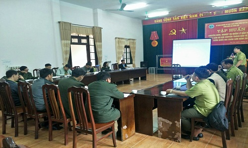 Tập huấn chuyên môn, nghiệp vụ cho lực lượng chuyên trách bảo vệ rừng của Vườn quốc gia Xuân Sơn”