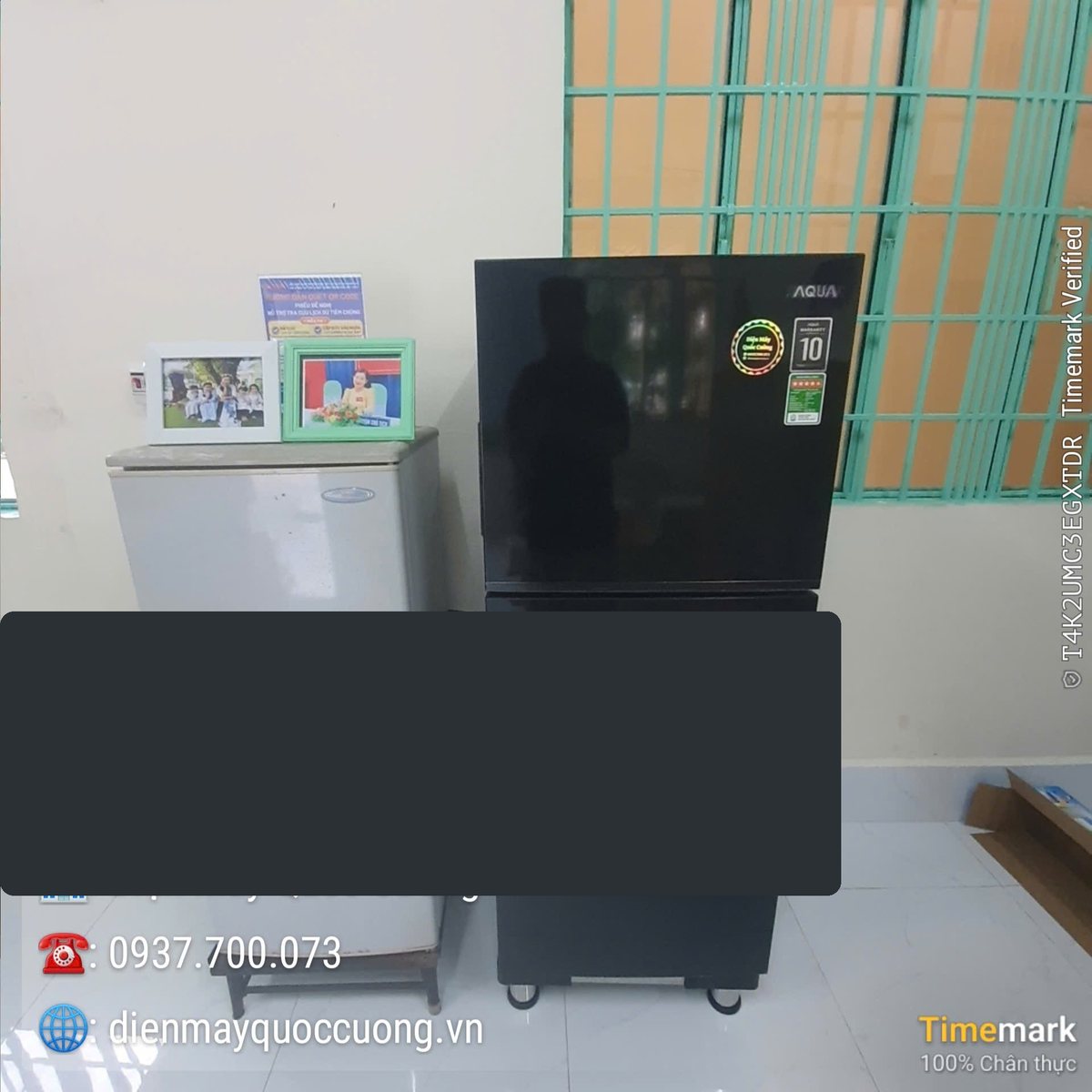 Bàn giao Tủ lạnh AQUA Inverter 189 lít AQR-T220FA(FB) tại Long Hoa, Tây Ninh
