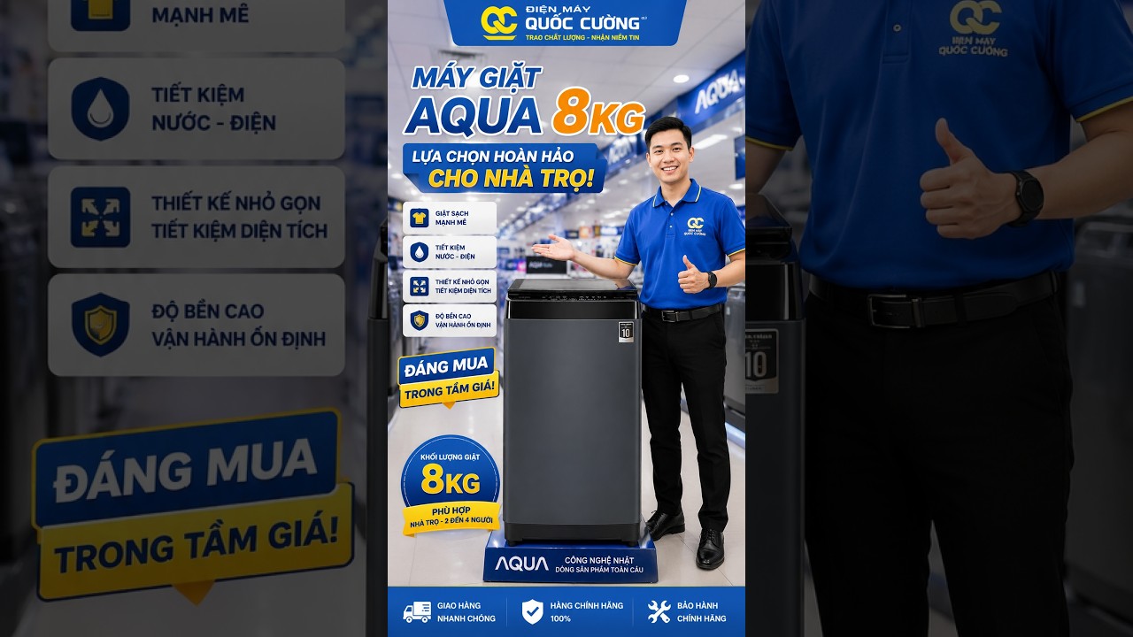 Máy giặt Aqua AWM8-316K(B) 8 kg có đáng mua không?