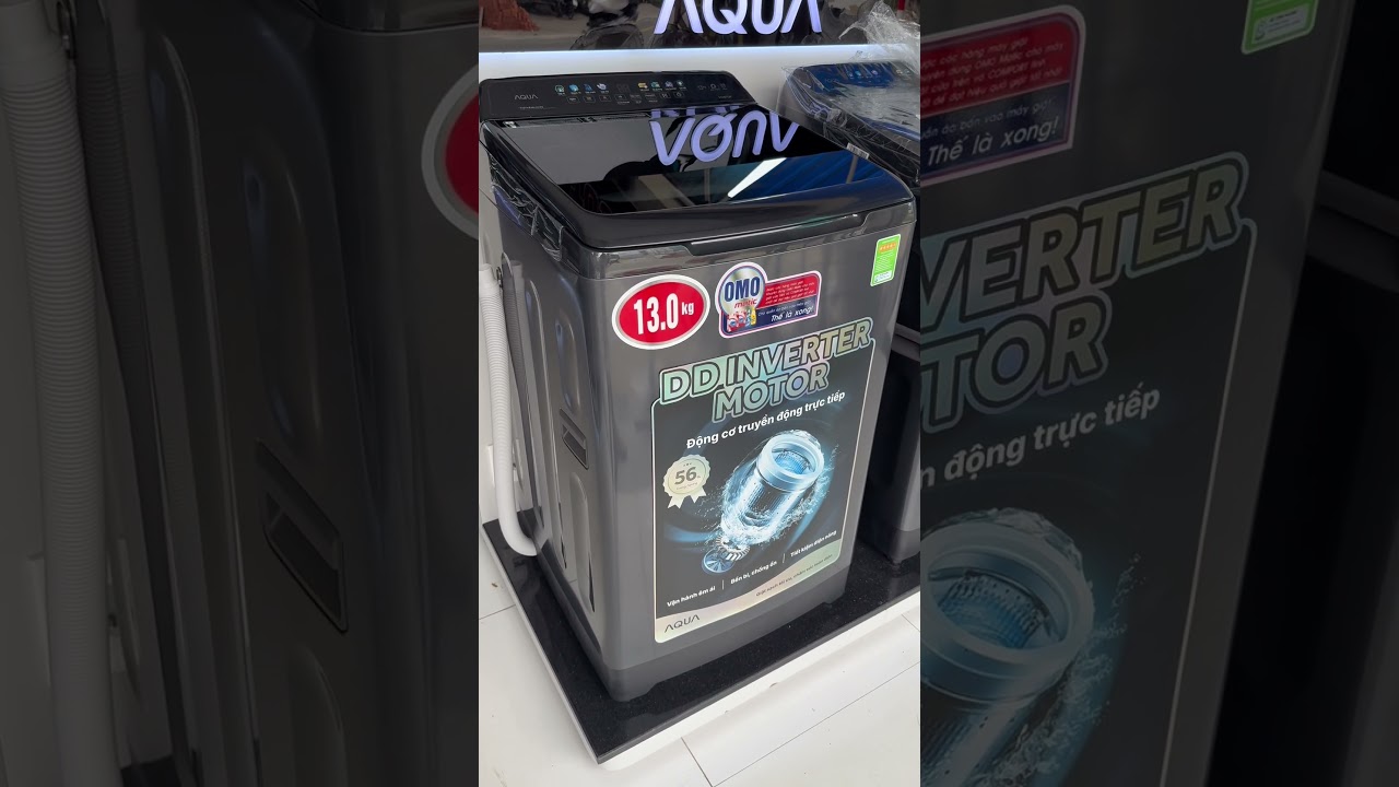 Máy giặt Aqua Inverter 13 kg AWM13-B2158L(B) có phù hợp gia đình?