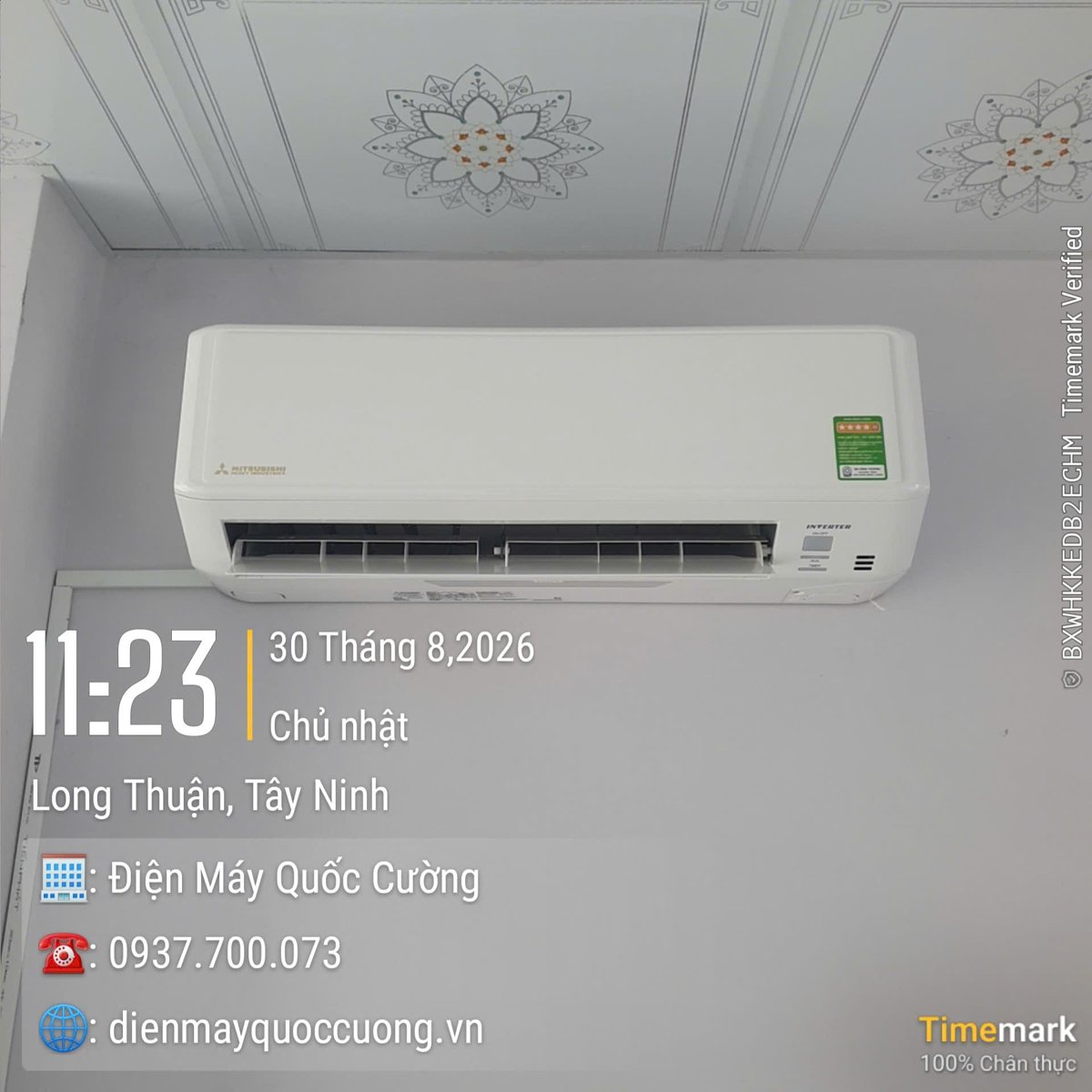 Lắp đặt máy lạnh Mitsubishi Heavy SRK10YZP-W5 tại Long Thuận, Tây Ninh