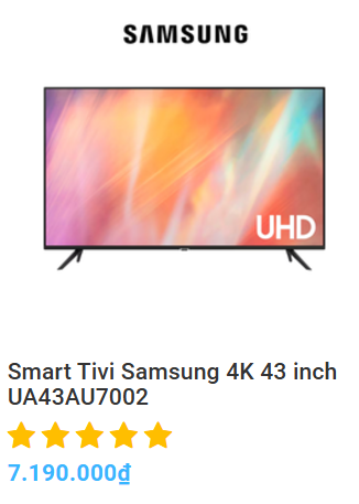 Tivi samsung 43 inch giá rẻ nhất