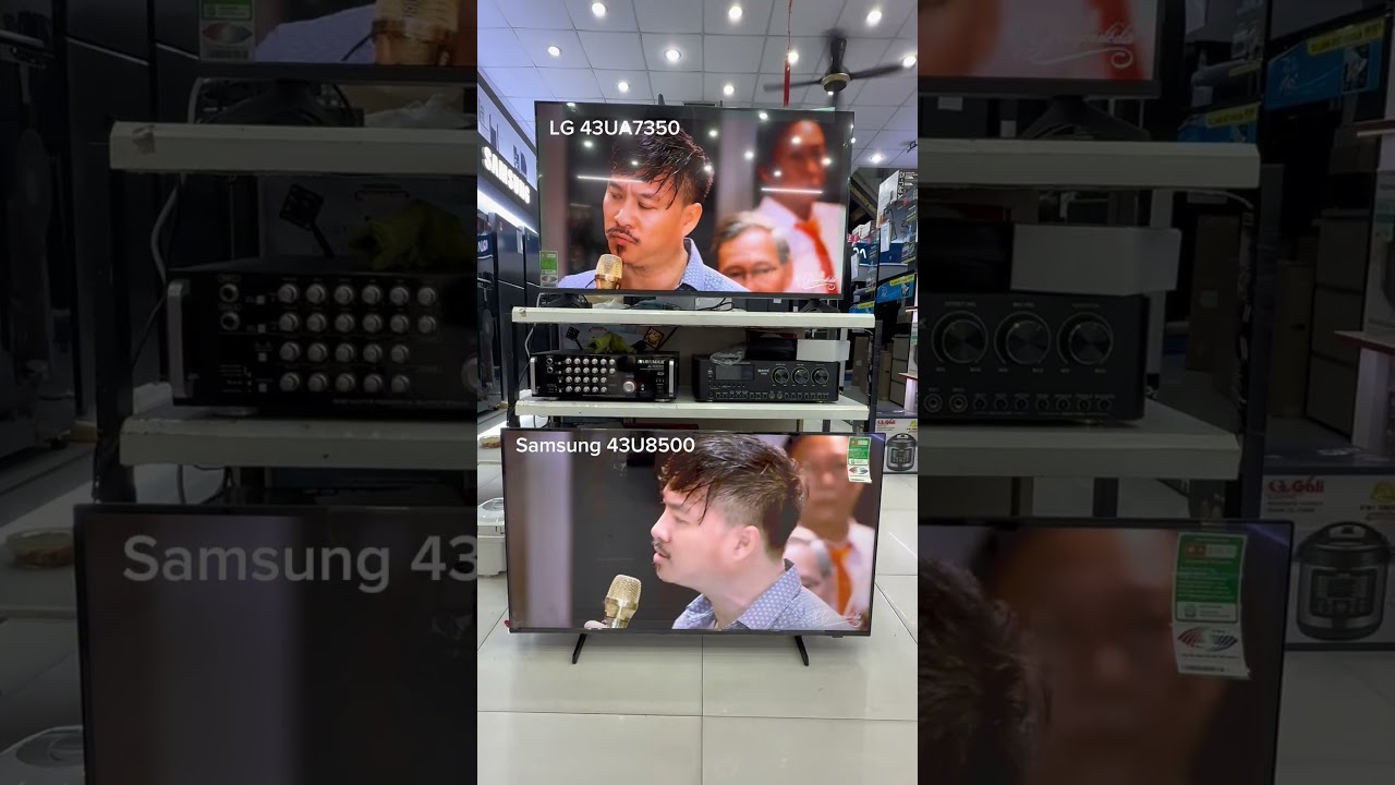 So sánh màu sắc Samsung 43U8500 và LG 43UA7350