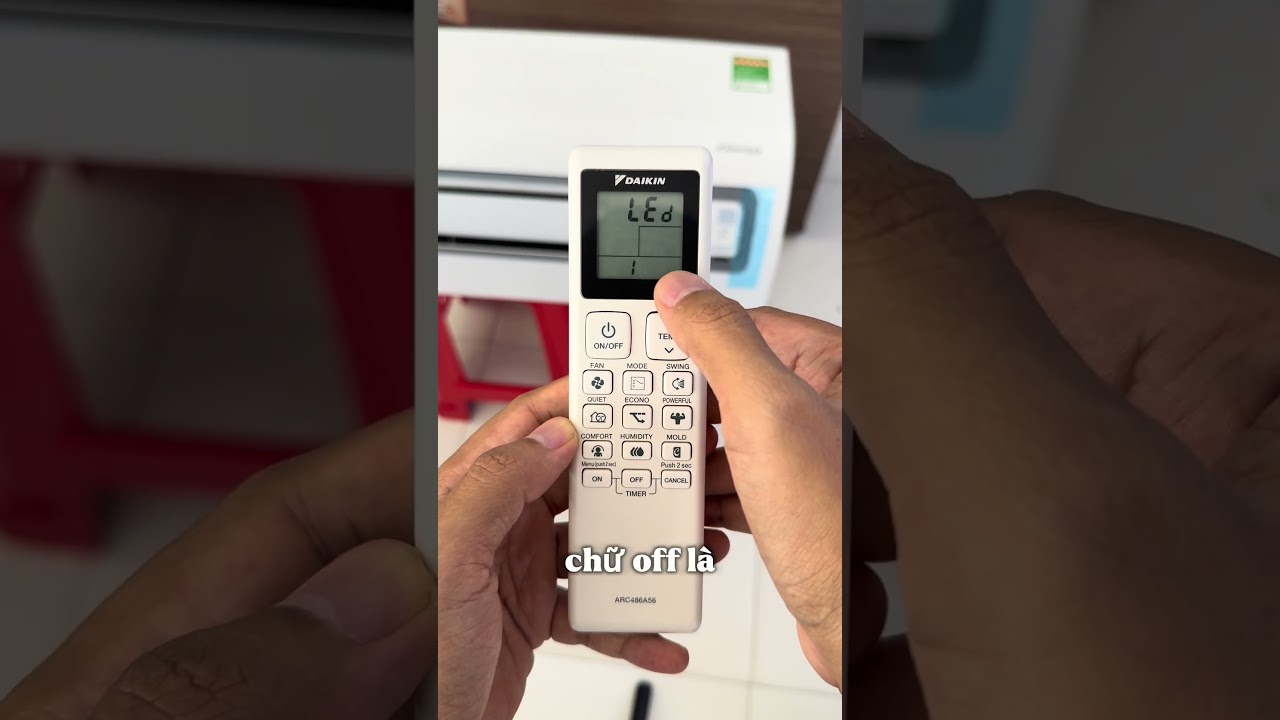 Cách tắt đèn hiển thị trên máy lạnh Daikin bằng remote