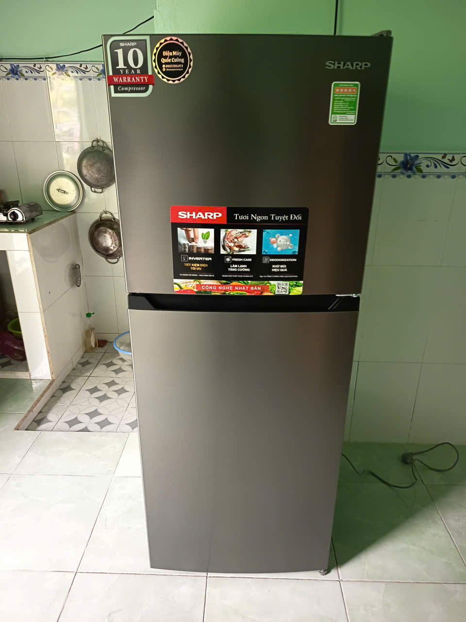 Đánh giá Tủ lạnh Sharp Inverter 197 lít SJ-X215V-SL