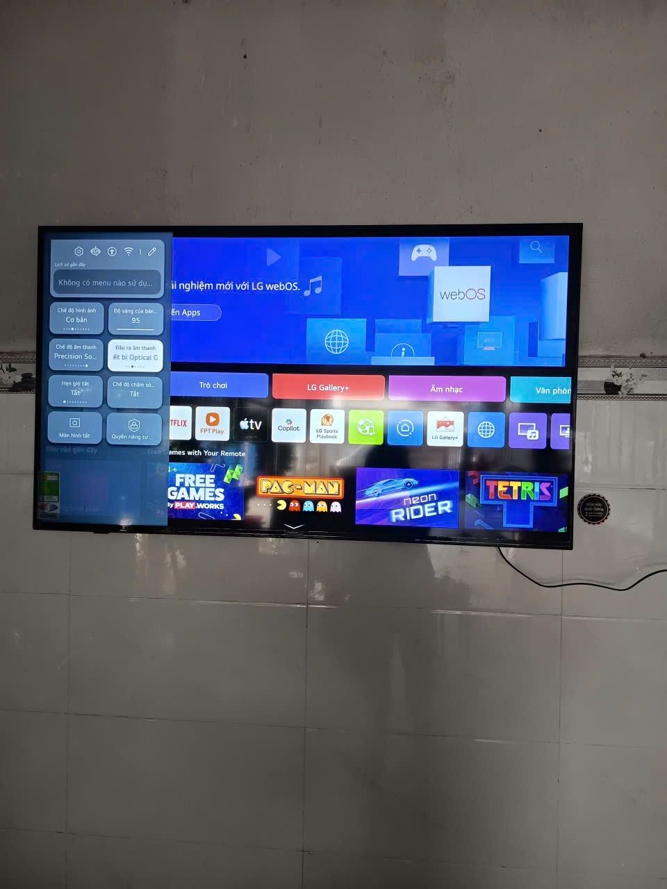 Smart TV LG được lắp đặt tại nhà khách hàng ở Tây Ninh