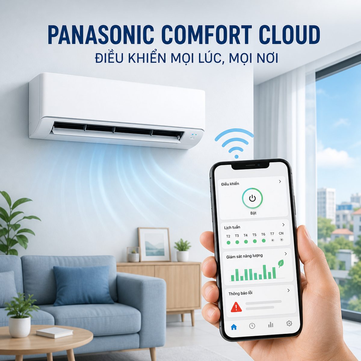 Điều khiển Panasonic XU9BKH-8 bằng Comfort Cloud