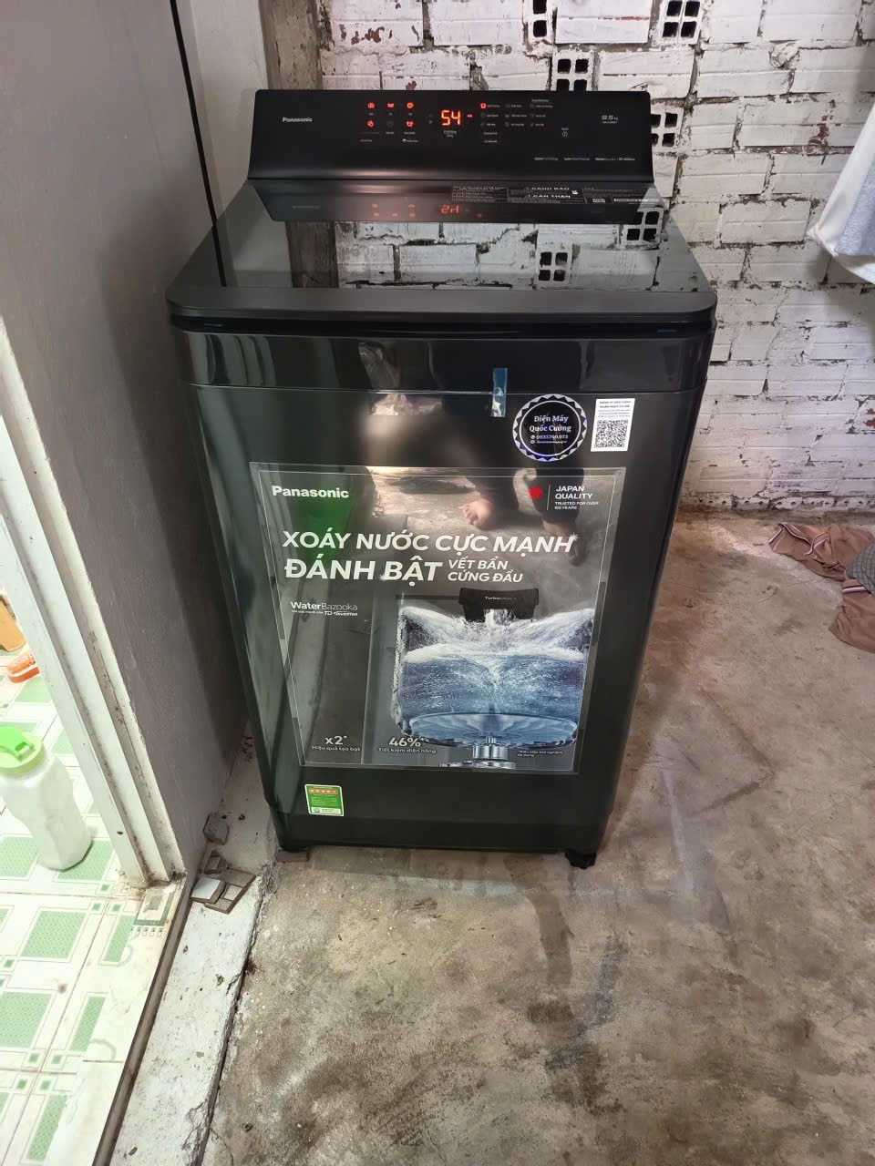 Máy giặt Panasonic cửa trên lắp đặt tại Tây Ninh