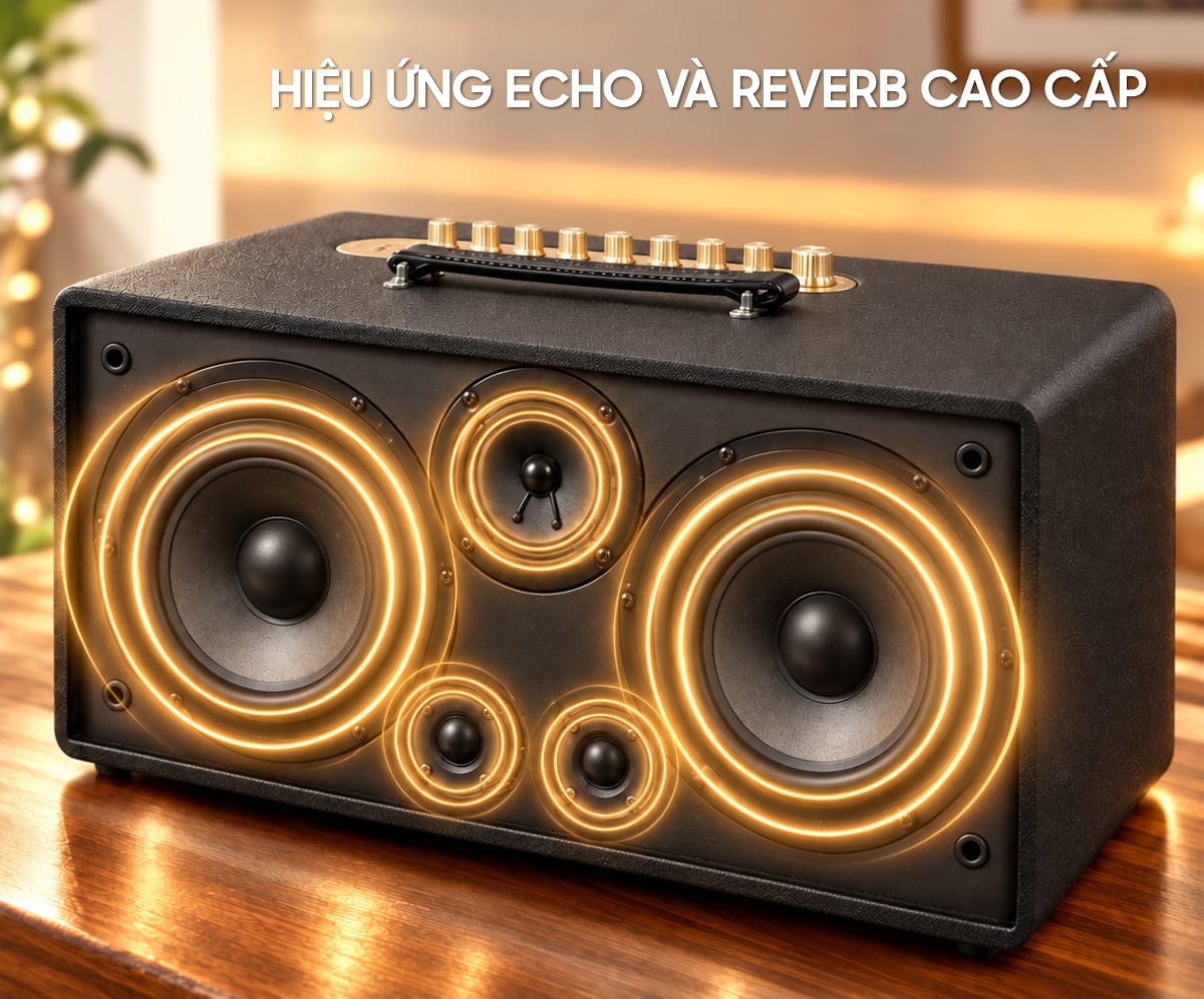 Minh họa hiệu ứng Echo và Reverb áp dụng cho CS480PRO X2
