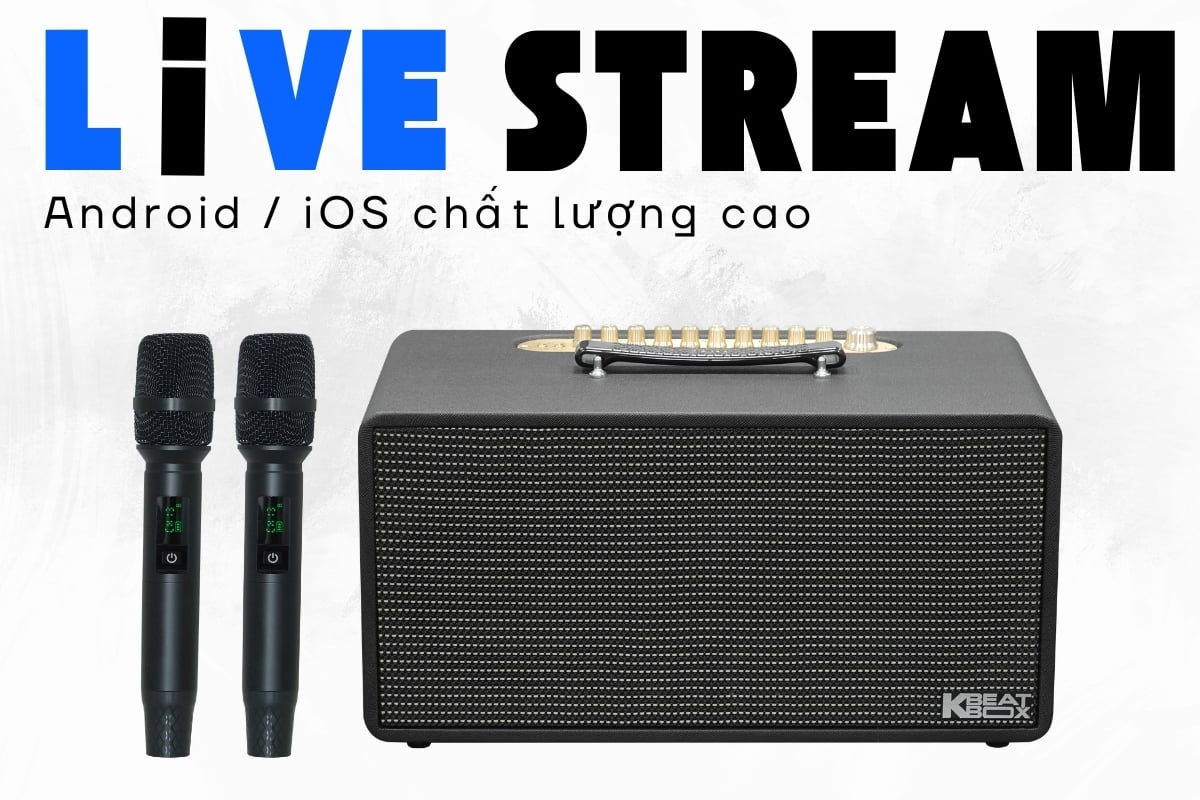 Minh họa livestream qua kết nối OTG của loa SONCAMEDIA