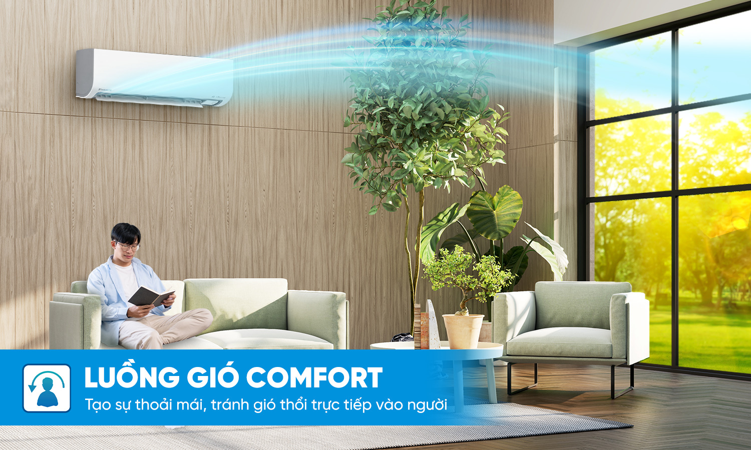 Luồng gió Comfort của máy lạnh Daikin FTKB60ZVMV