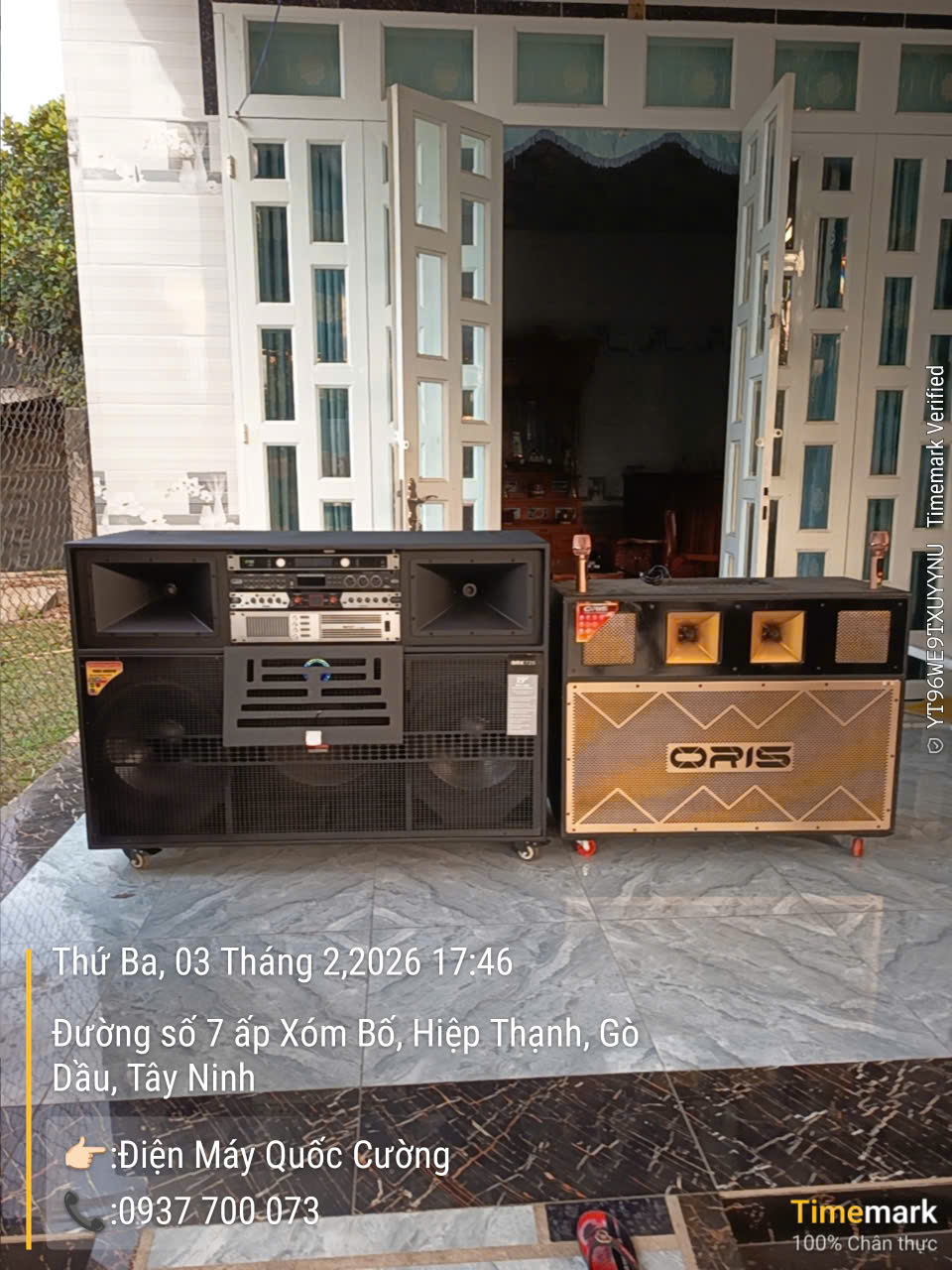 Dàn máy karaoke di động / Bass đôi 40cm Sub 50cm