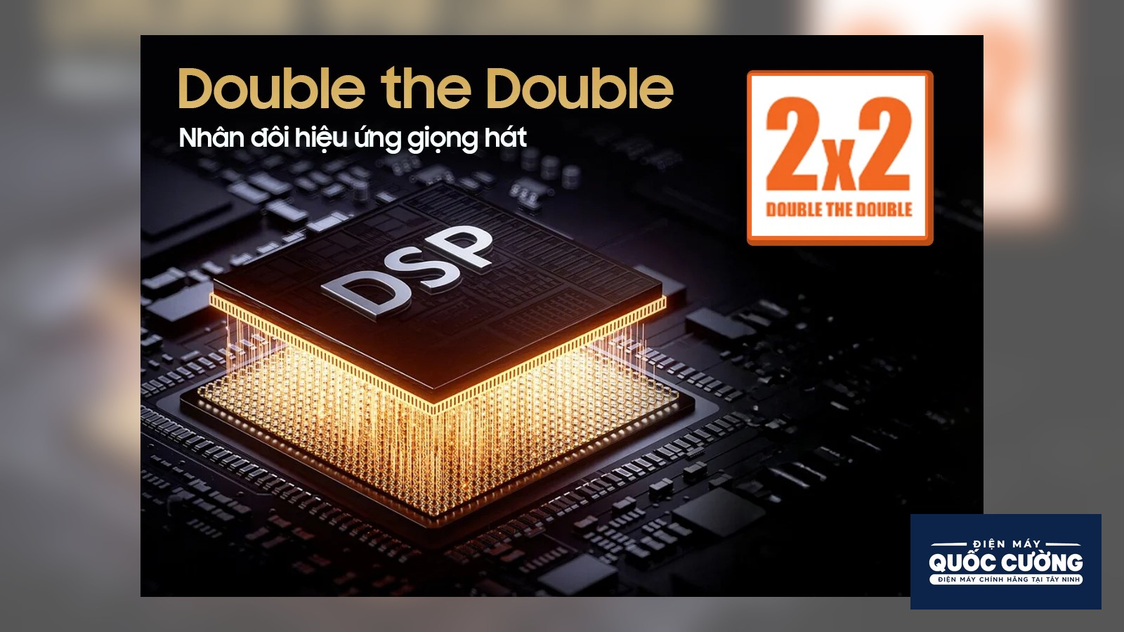 Công nghệ Double The Double 2x2 trên loa SONCAMEDIA TOP 530 MAX