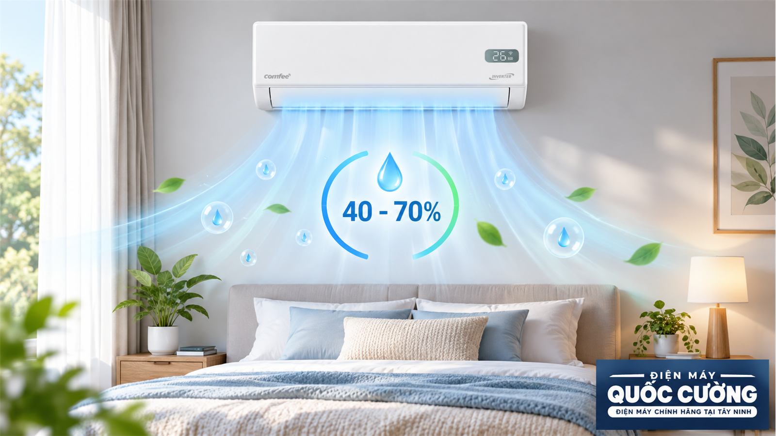 AI Humidity trên điều hòa Comfee CFS-13VGXF