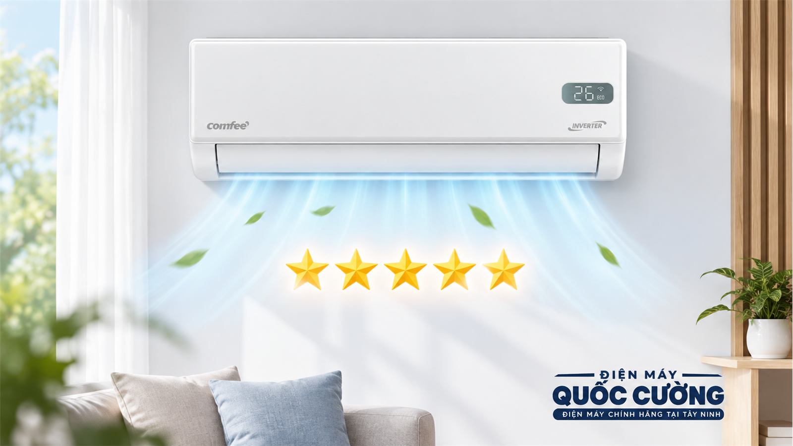 Điều hòa Comfee CFS-13VGXF đạt hiệu suất năng lượng 5 sao