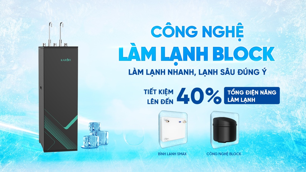 Minh họa công nghệ làm lạnh Block kết hợp bình lạnh Smax