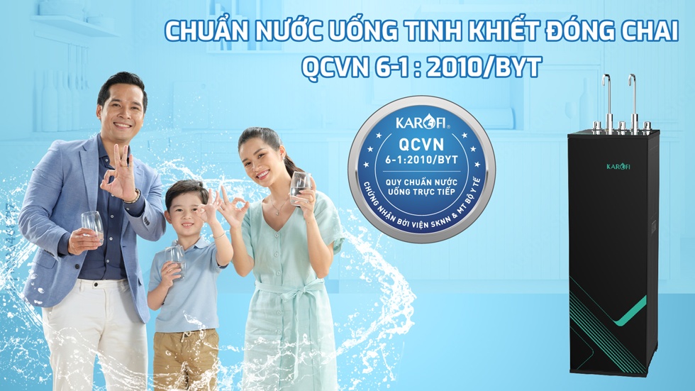 Minh họa công bố chất lượng nước của Karofi cho KAD-M68