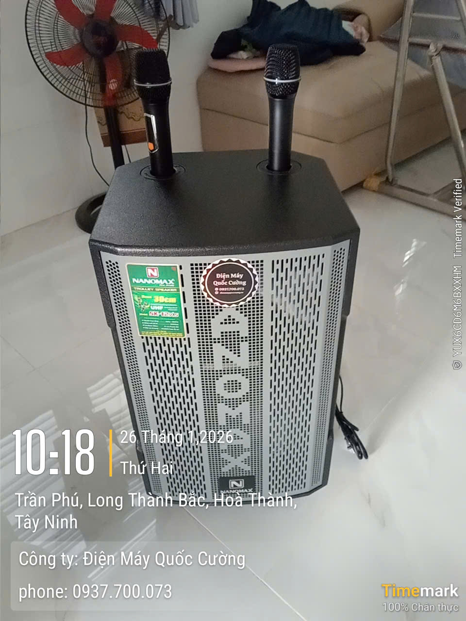 Loa karaoke Kéo Nanomax SK-12X5 Bass 30cm 400w