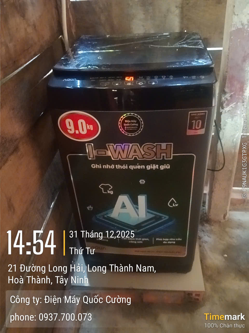 Máy giặt Aqua 9 kg AWM9-316K(B)