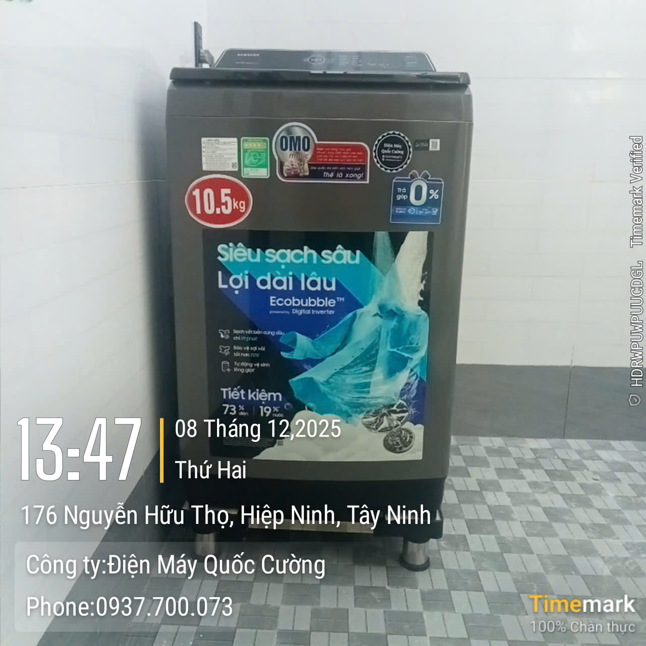 Máy giặt Samsung 10.5 kg WA10CG5745BDSV  INVERTER