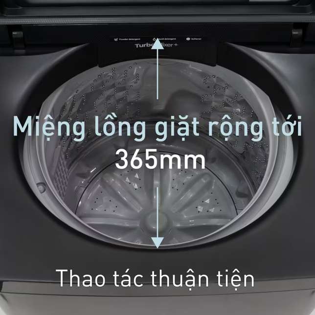 Miệng lồng giặt rộng 365 mm Panasonic NA-FJ105X1BV