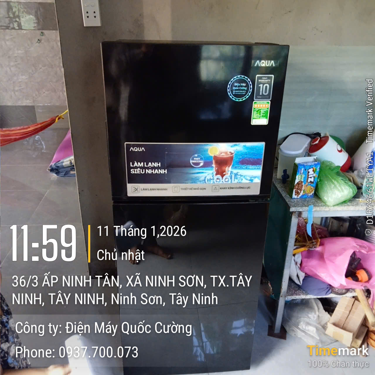 Tủ lạnh Aqua Inverter 189 lít AQR-T220FA(FB)