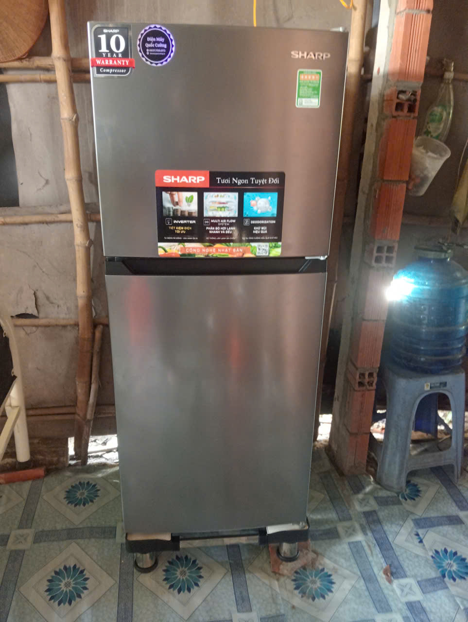 Tủ lạnh Sharp Inverter 181 lít SJ-X198V-SL