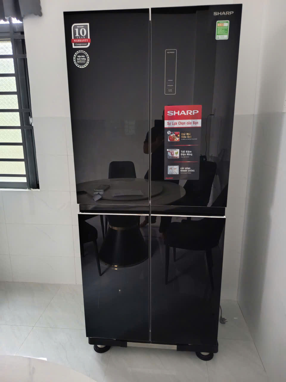 Tủ lạnh Sharp Inverter 362 lít Multi Door SJ-FX420VG-BK