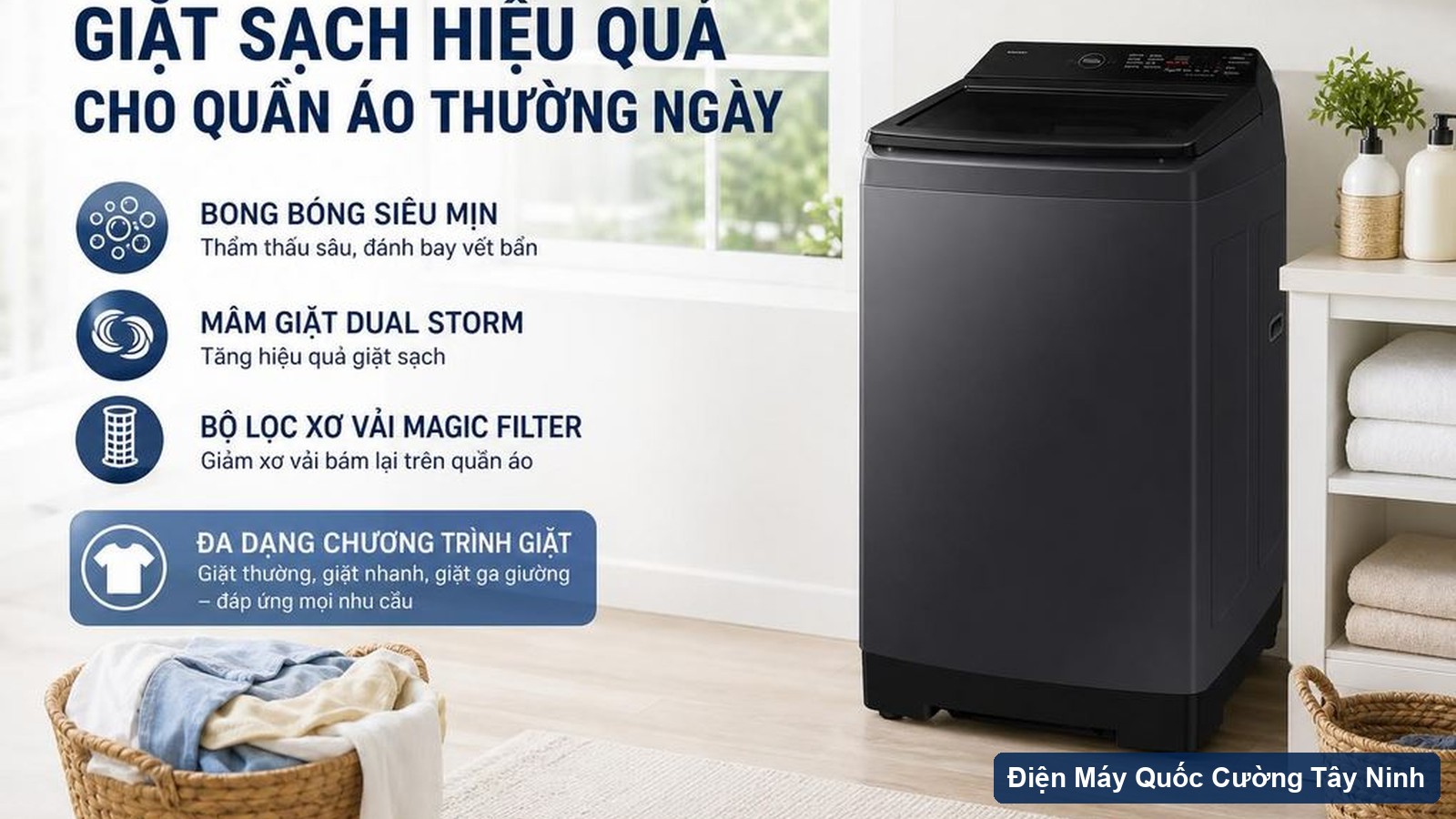 Công nghệ Eco Bubble trên máy giặt Samsung WA40F95E1CSV