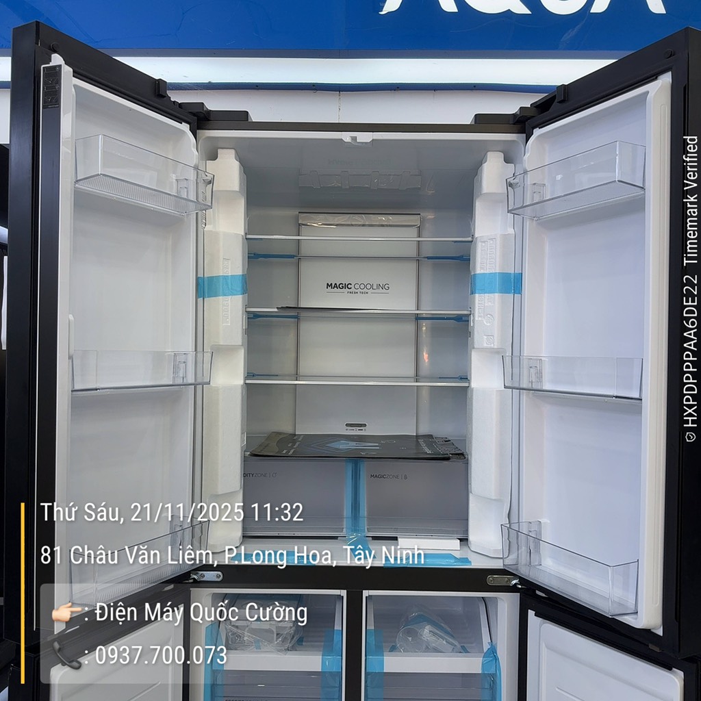 Tủ lạnh AQUA Inverter 529 lít Multi Door AQR-M600XA(GB)