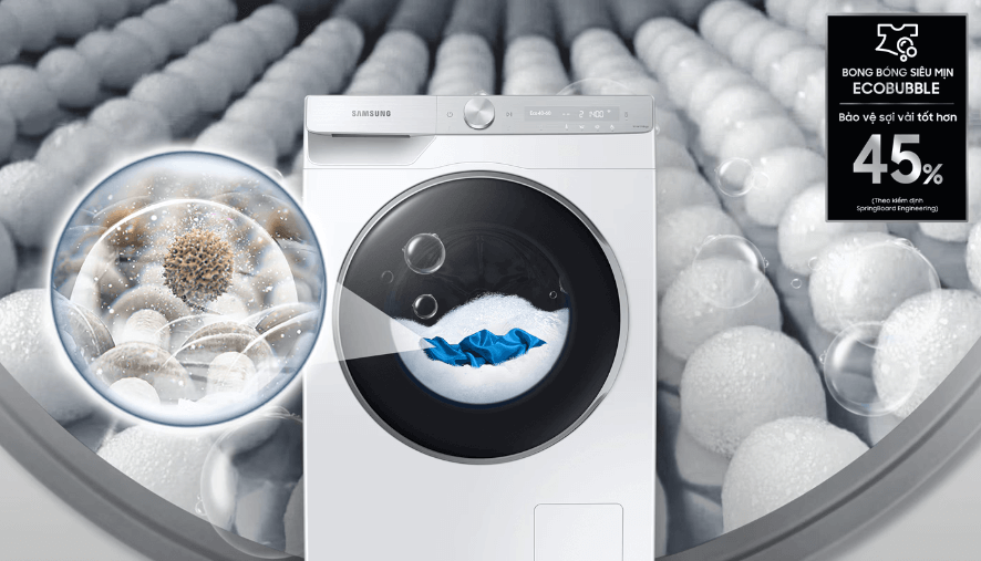 Công nghệ bong bóng Eco Bubble trên Samsung WW10TA046AE/SV