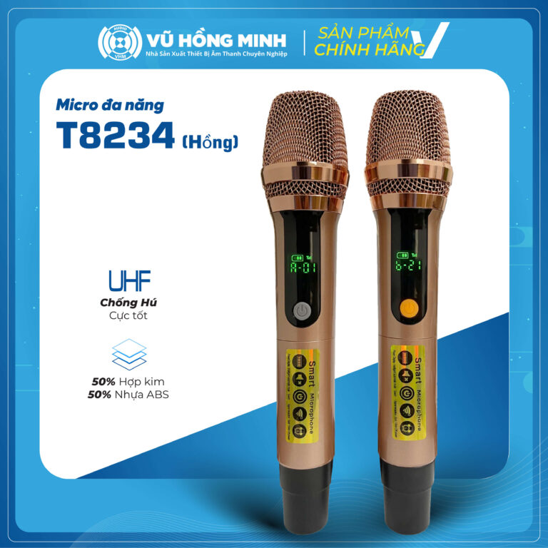 Micro Không Dây Đa Năng Model: T8234 (màu hồng)