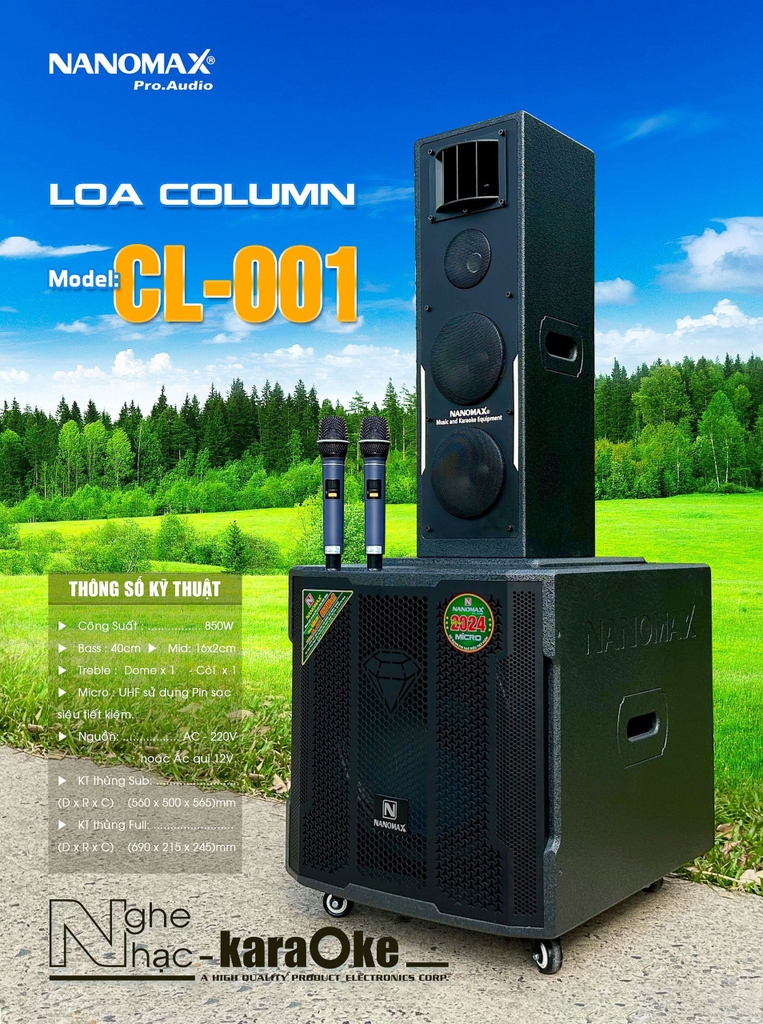 Loa karaoke kéo Nanomax CL-001
